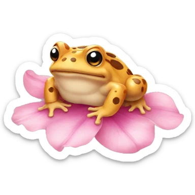 toad covered in petals sticker