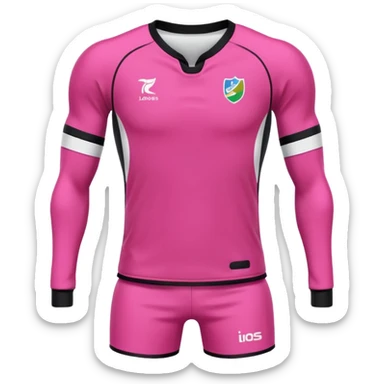 Rugby Fashion sport suit pink without man sticker