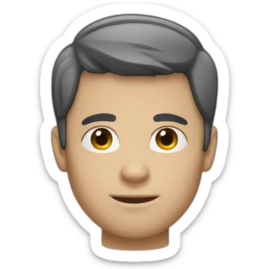 faceless 25yo white male with short black hair sticker