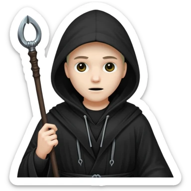 la mort avec sa capuche et sa faux sticker