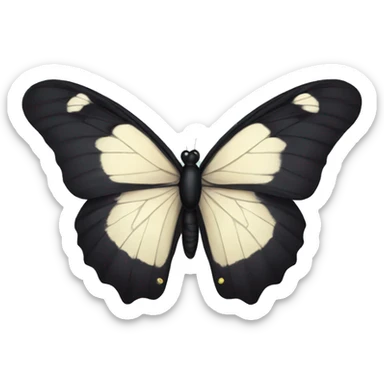 Black butterfly sticker
