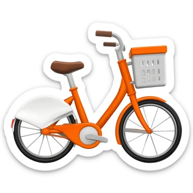Food Delivery in Bike in Orange colour sticker