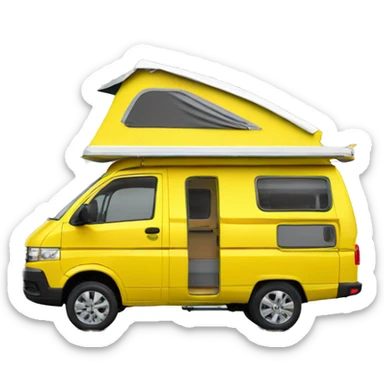Yellow t5.1 transporter camper  sticker