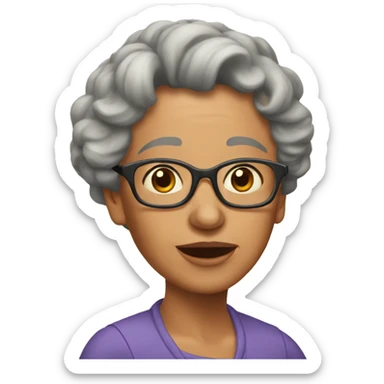 mamie en colère sticker