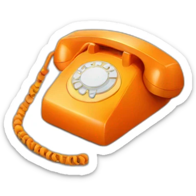 orange phone sticker