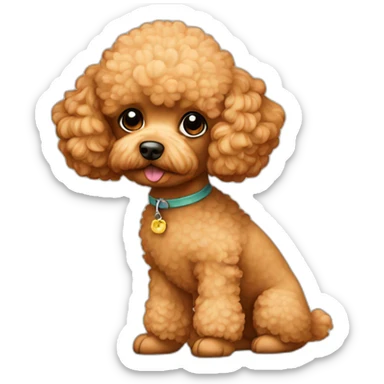 Apricot Toy poodle sticker