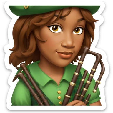 Green Bagpiper sticker