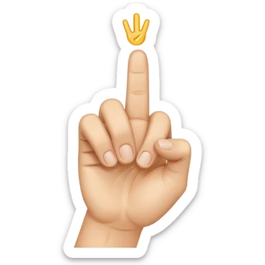 Hand up saying save it sticker