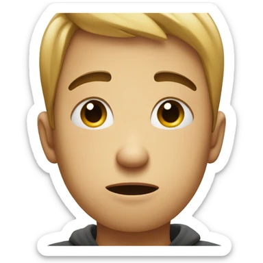 Face with  teary eyes and hands folded as a pleading gesture  sticker