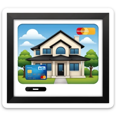 casa con tarjeta de credito sticker