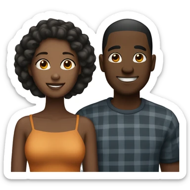 interracial couple sticker