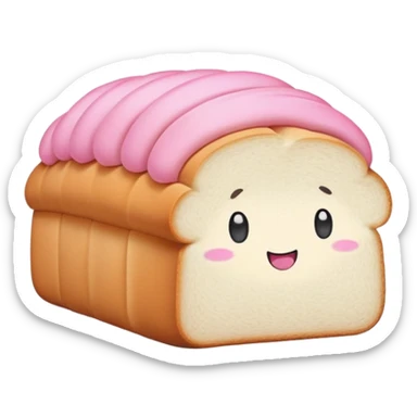 Pink loaf of bread with Bimbo branding sticker