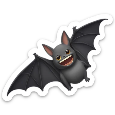 silly bat with white shoes sticker