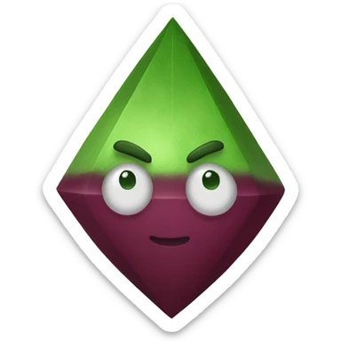 realistic plumbob burgundy sticker