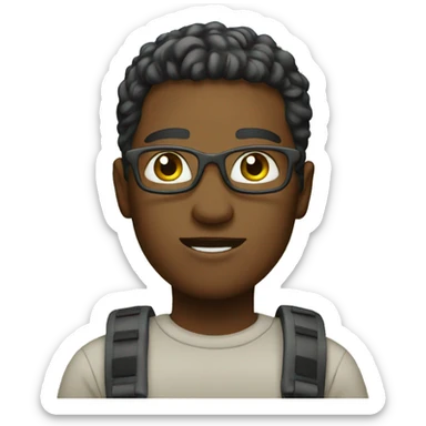 male outdoors with trees and sky sticker