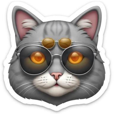 Cat with sunglasses sticker