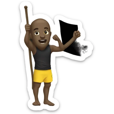 Peepo emote that raising Bucaspor flag sticker