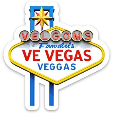 vegas sign sticker