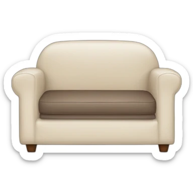 The couch from tv show friends with coffee table and coffee on it sticker