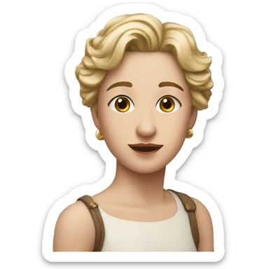 carita con una diana  sticker