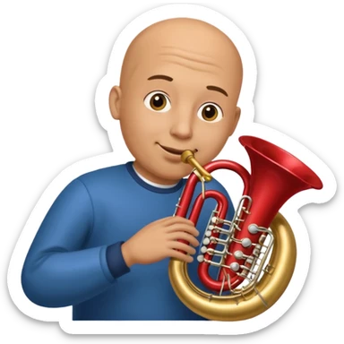 tuba gespielt von Glatzkopf sticker
