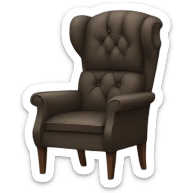 Waiting angry in a armchair sticker