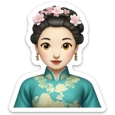 Girl in Qing dynasty dress sticker