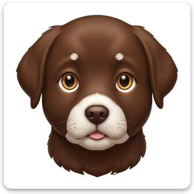 Chocolate Labrador white chest sticker