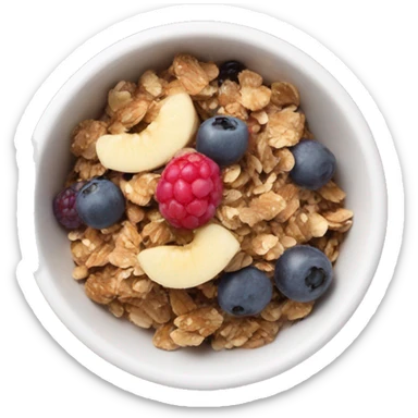 Açaí bowl fruit granola coconut flakes sticker