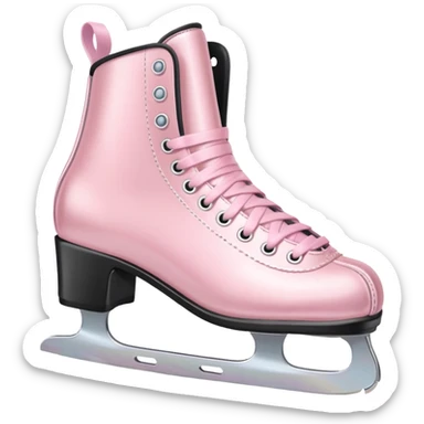 pastel pink ice skates sticker