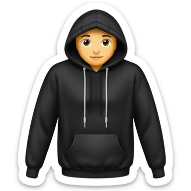 Create a black hoodie emoji I can use on my iPhone  sticker