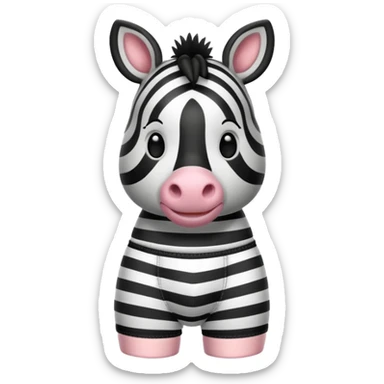 So zebra in underwear sticker