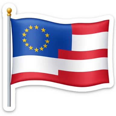 Le vraie drapeau de la Vendée en france sticker