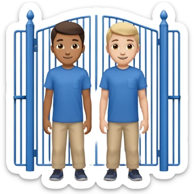 Enfants garçons portail  sticker