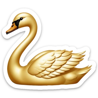 Golden swan sticker