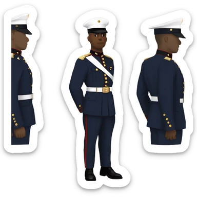 Us Marine in dress uniform  sticker