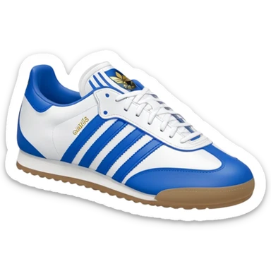 Adidas Samba blanche et bleue sticker
