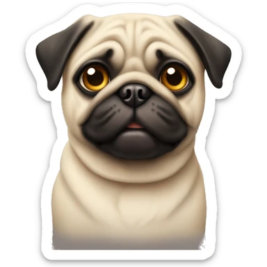 cute pug  sticker