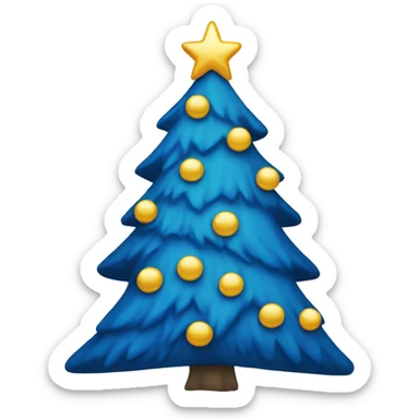 Blue chrismas tree  sticker