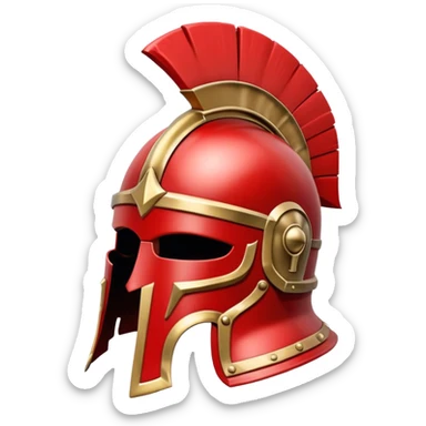 Gladiator Helmet red sticker