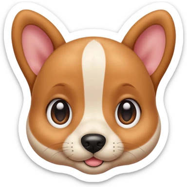 a bright puppy‘s face (less cheeks and less hair) sticker