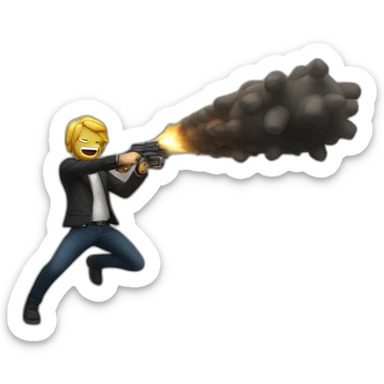 hommer dodging a bullet like neo sticker