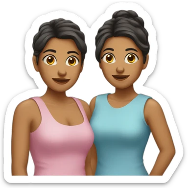 3 latin female sisters sticker
