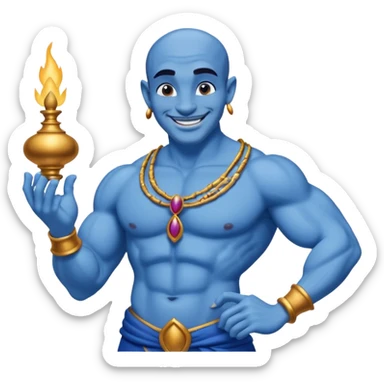 the genie from Aladdin's lamp
 sticker