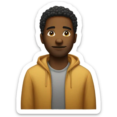 introspective male portrait indoors sticker