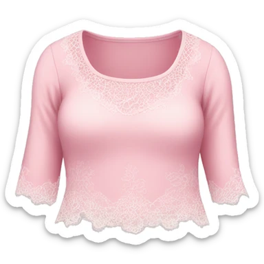  pink top with lace sticker