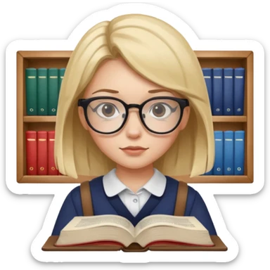 lecture girl sticker