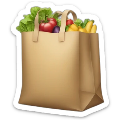 Bag of groceries sticker