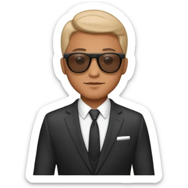 money, sunglasses, suit, man sticker