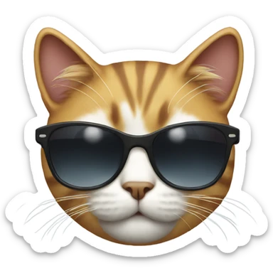 Cat with sunglasses sticker